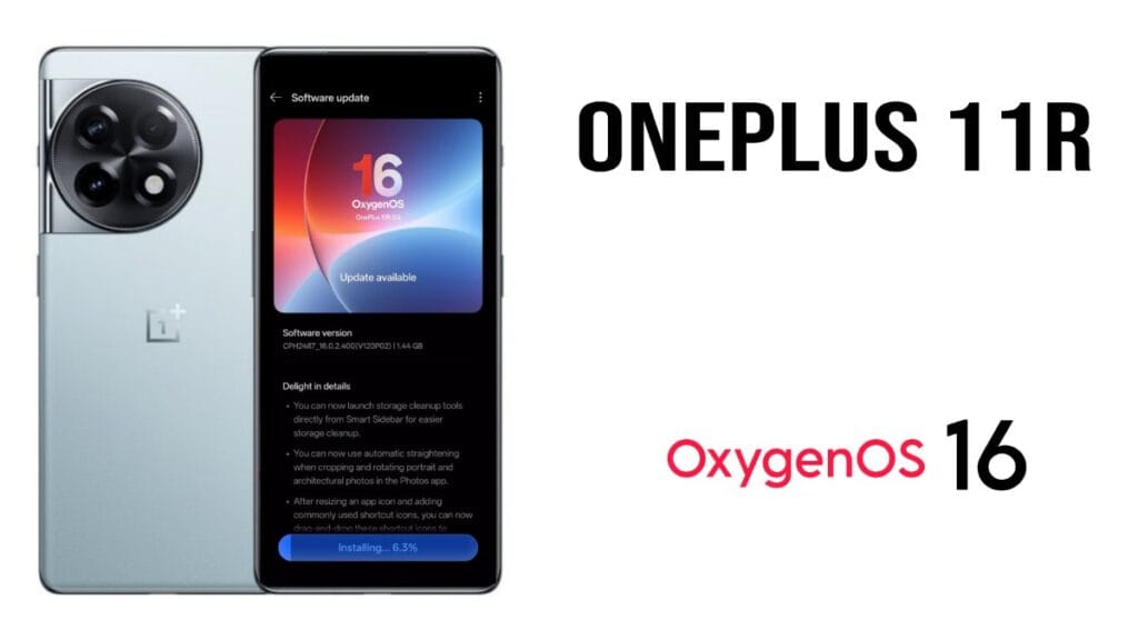 OnePlus 11R Gets OxygenOS 16 Update