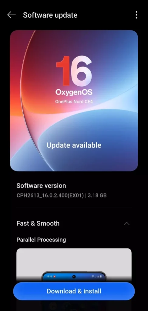 OnePlus Nord CE 4 OxygenOS 16