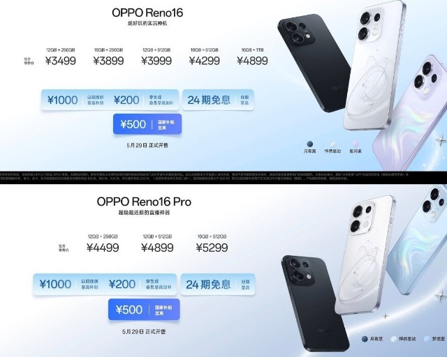 OPPO Reno16 Series Price